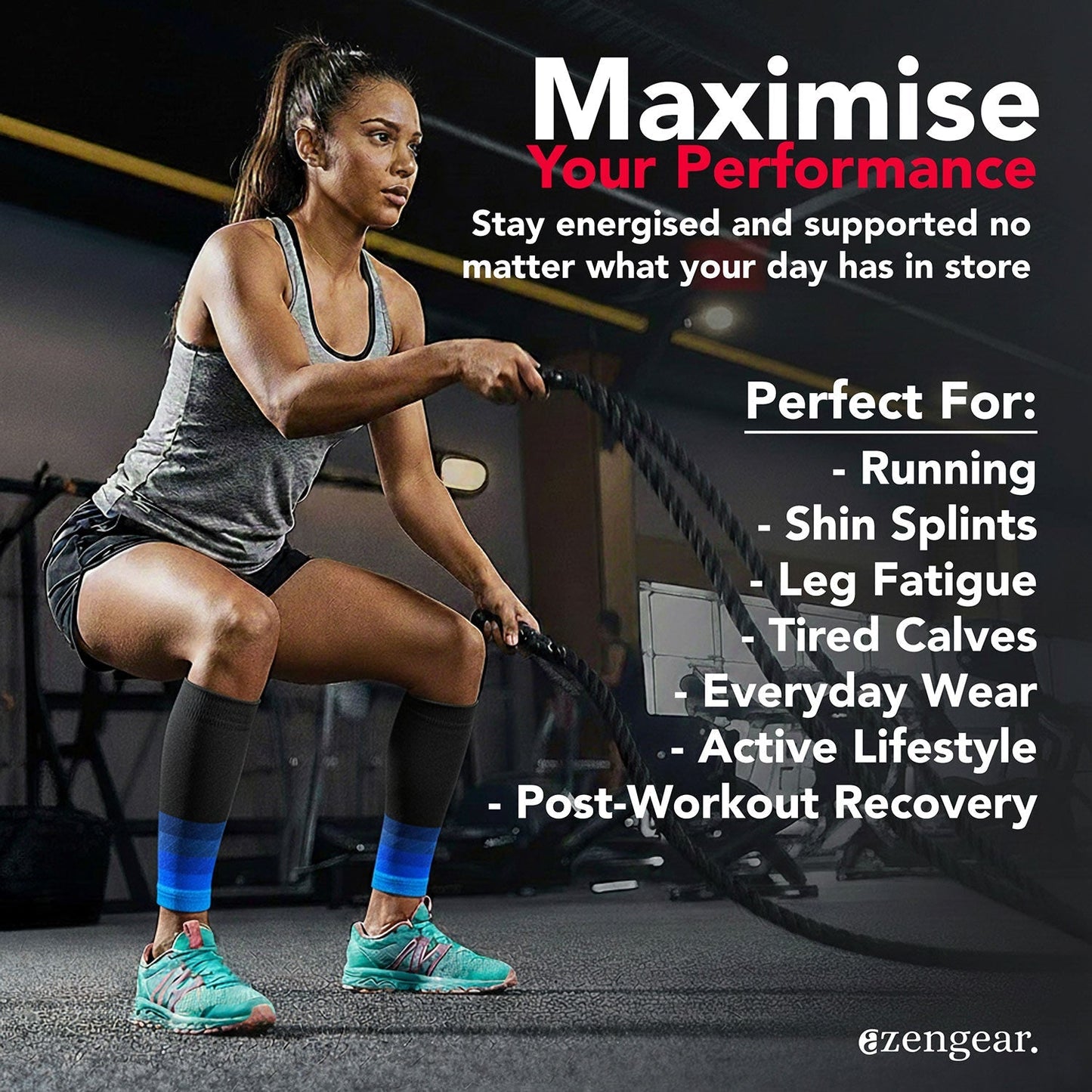 Value Calf Support Compression Socks 20-30 mmHg (Pair)