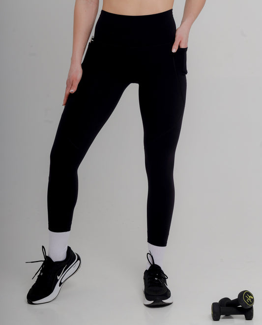 Active Black Gym Leggings with Pockets