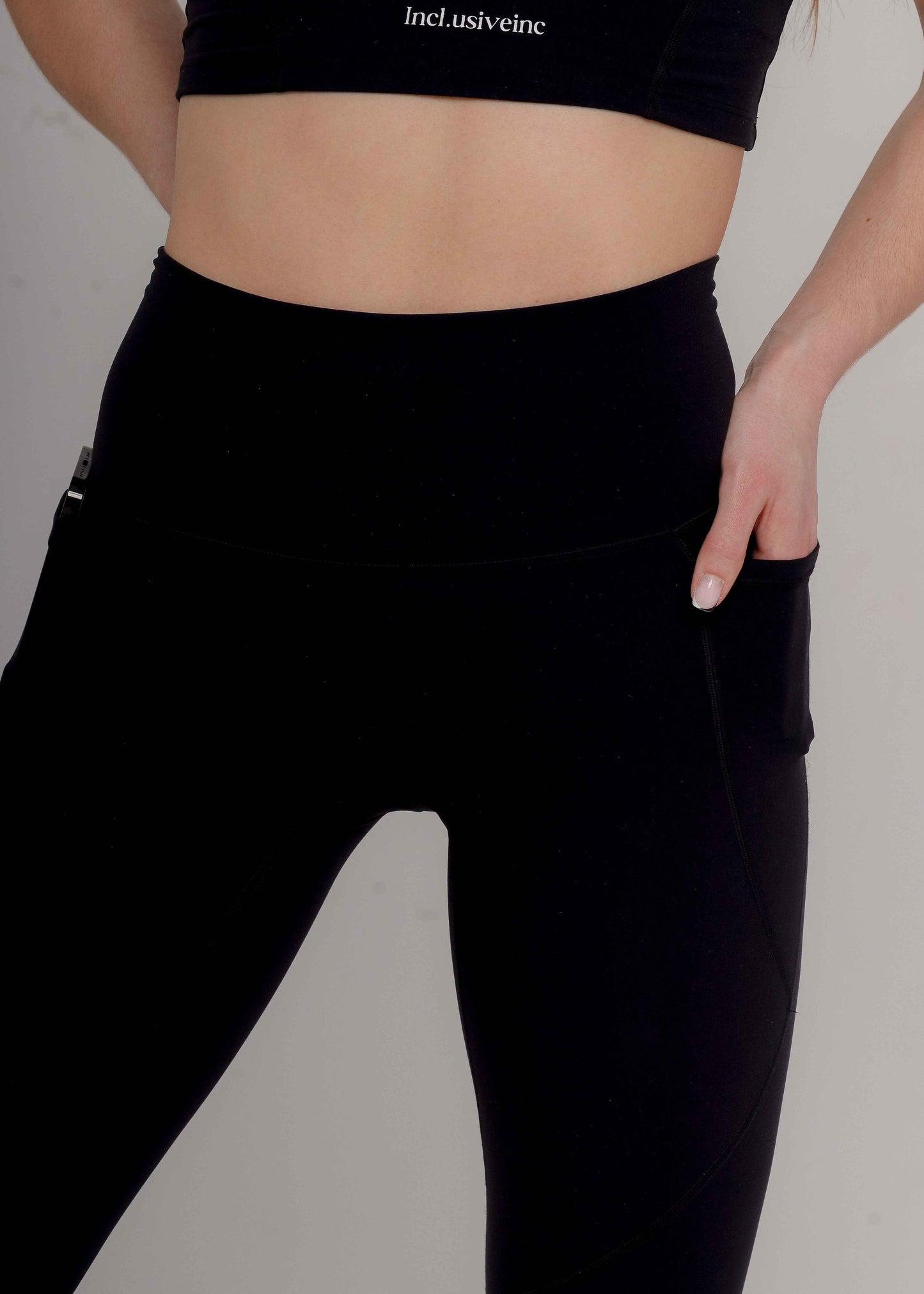 Active Black Gym Leggings with Pockets