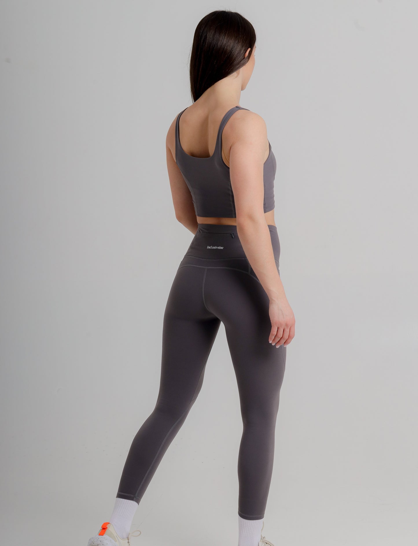 Active Grey Gym Leggings with Pockets