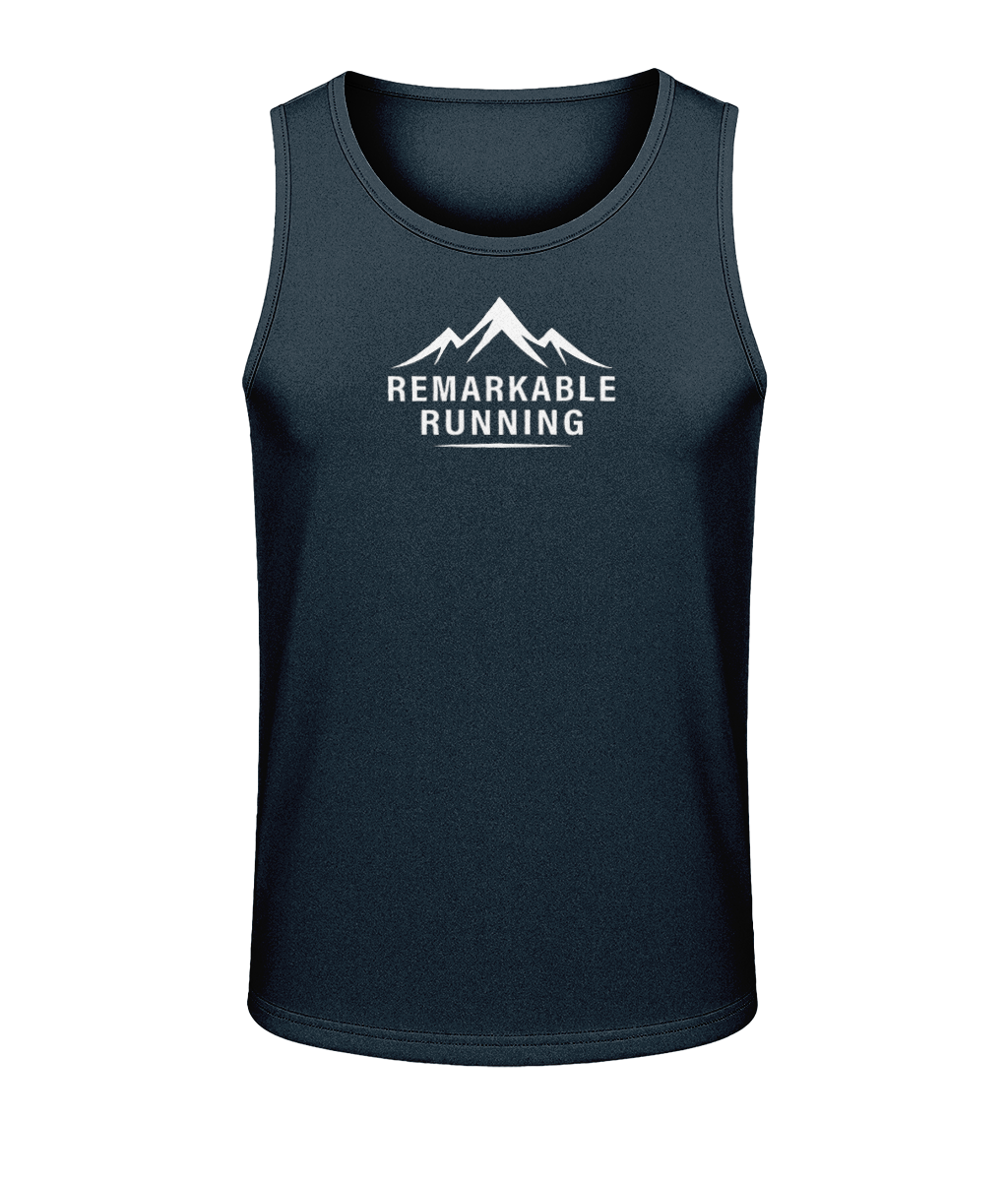 Navy Just Cool Men's Vest with Remarkable Running logo