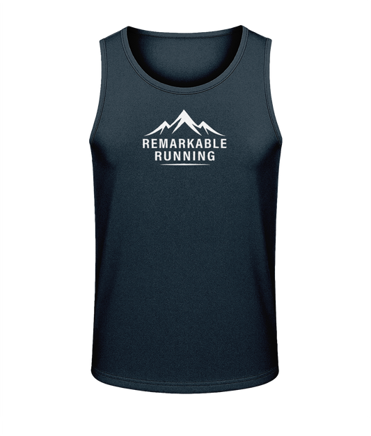 Navy Just Cool Men's Vest with Remarkable Running logo