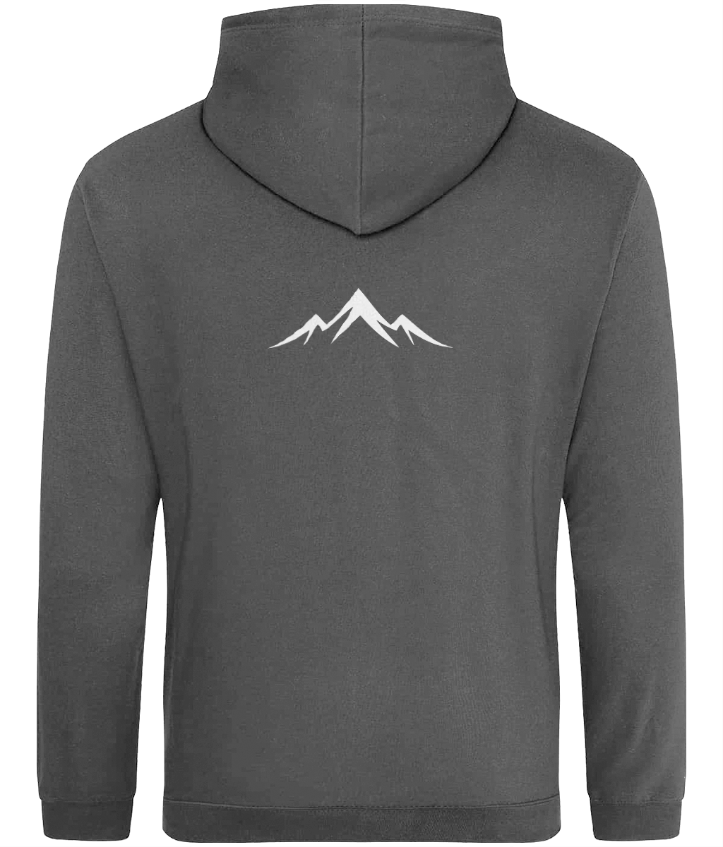 Grey 'Remarkable Running' branded Hoodie Sweatshirt Reverse