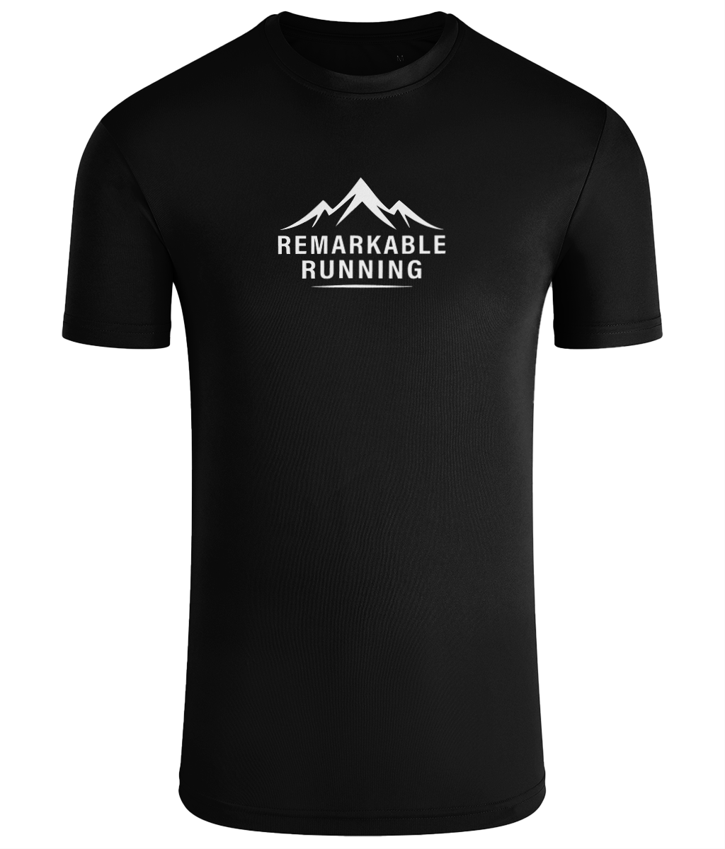 Black TriDri Running Men's T-Shirt with Remarkable Running logo