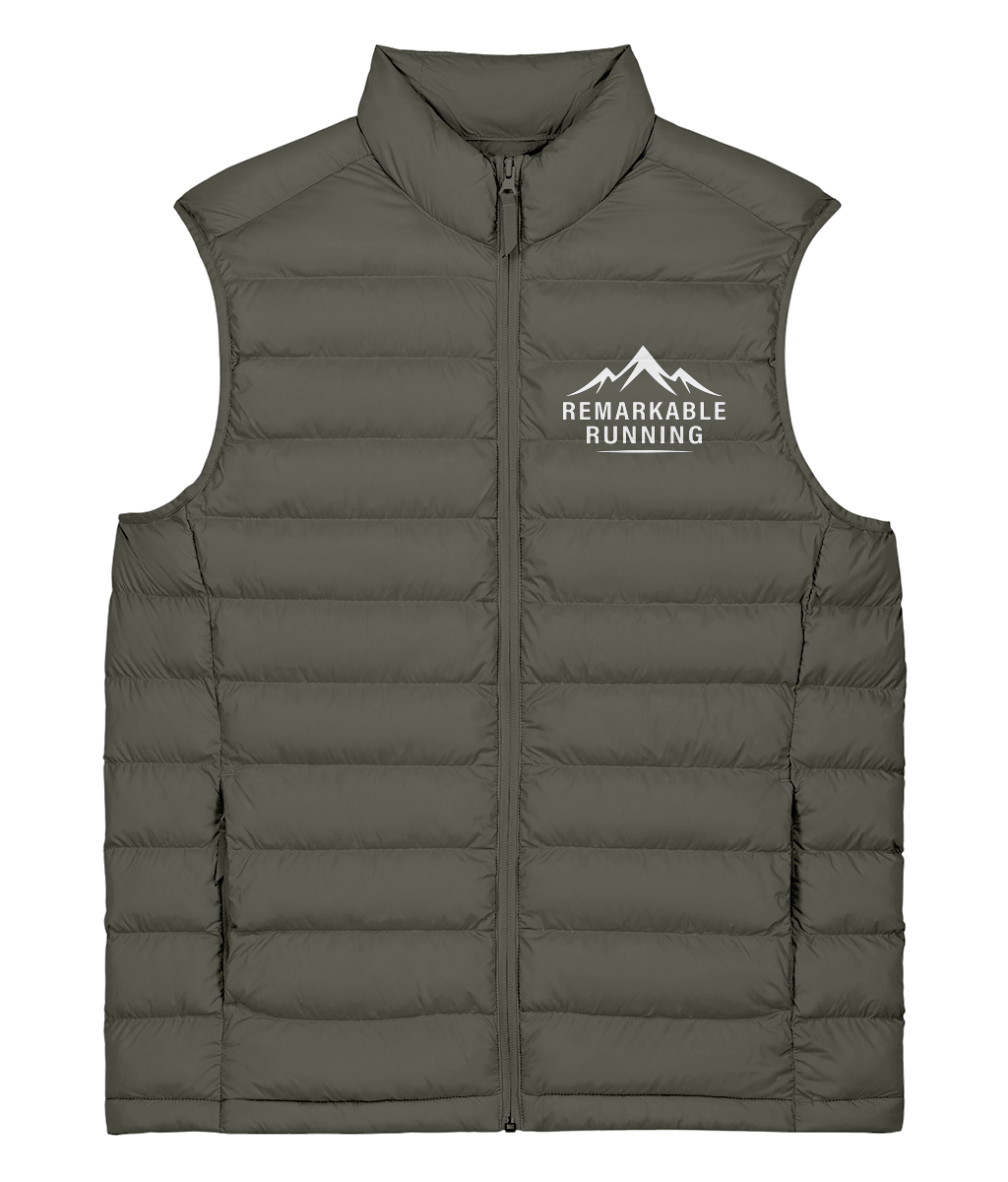 Green Unisex Sleeveless Climber Jacket with Remarkable Running Logo