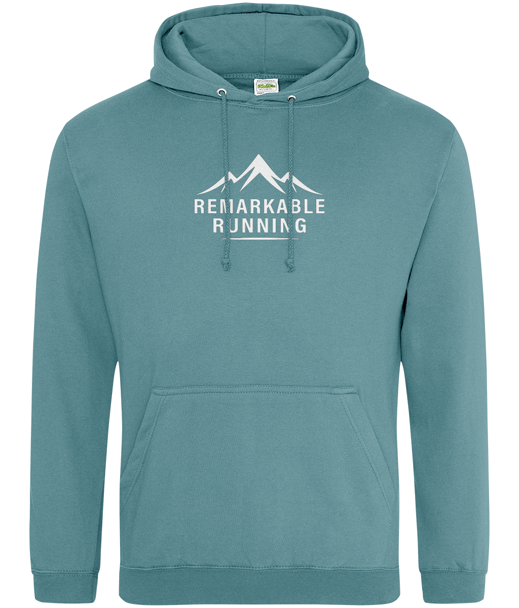 Teal 'Remarkable Running' branded Hoodie Sweatshirt