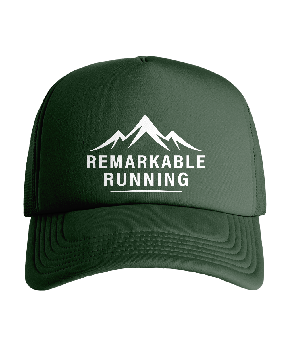 Green Foam Trucker Cap with Remarkable Running logo