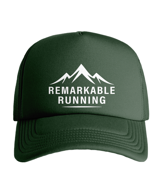Green Foam Trucker Cap with Remarkable Running logo