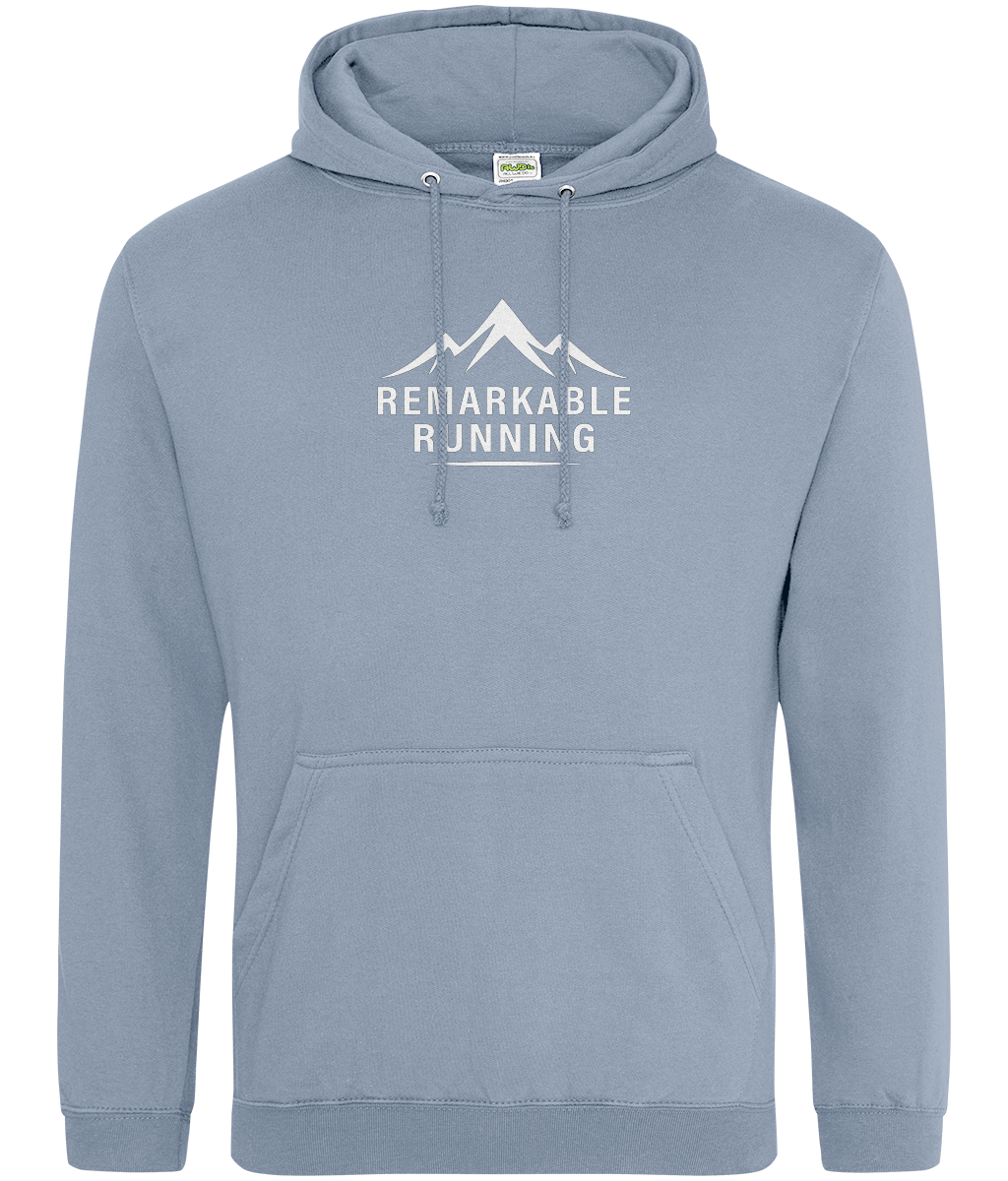 Light Blue 'Remarkable Running' branded Hoodie Sweatshirt