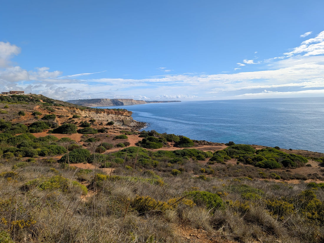 The view of the sea on the trail from Luz to Burgau