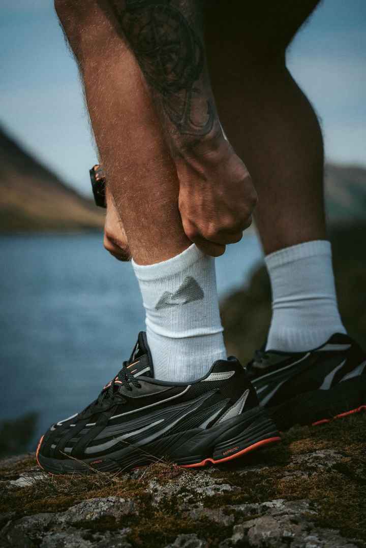 Off White Merino Wool Hiking Socks - Unisex