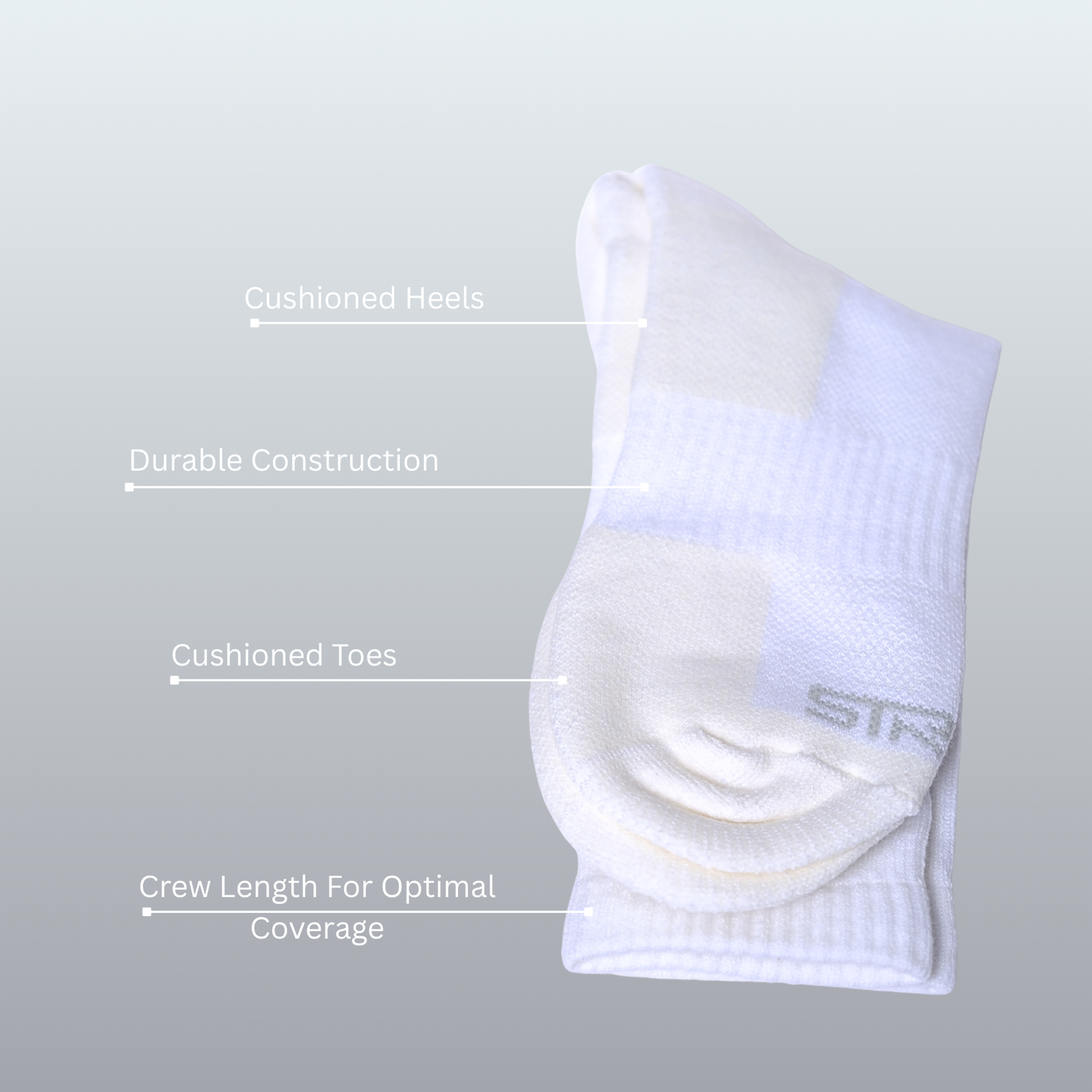 Off White Merino Wool Hiking Socks - Unisex