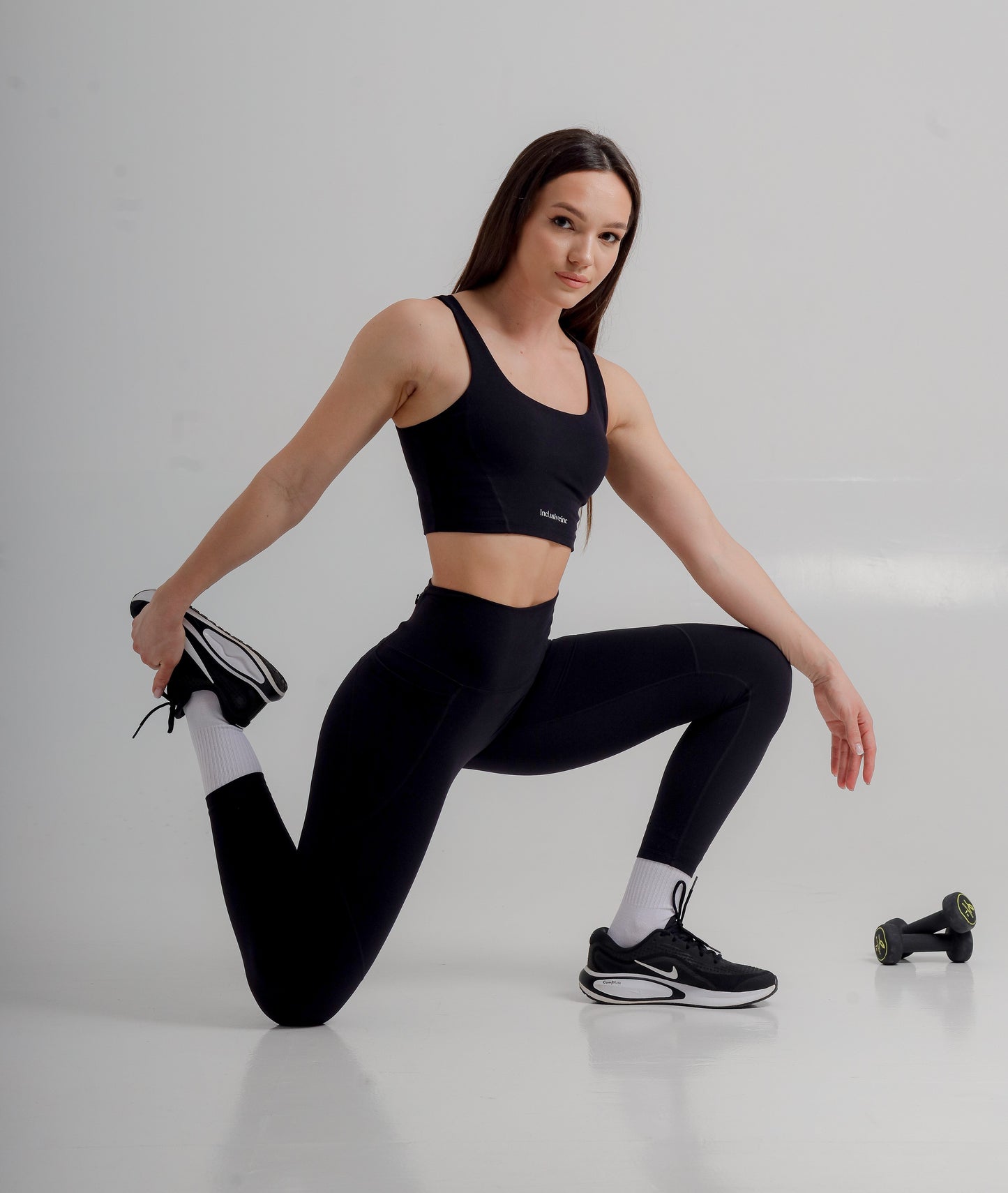 Active Black Gym Leggings with Pockets