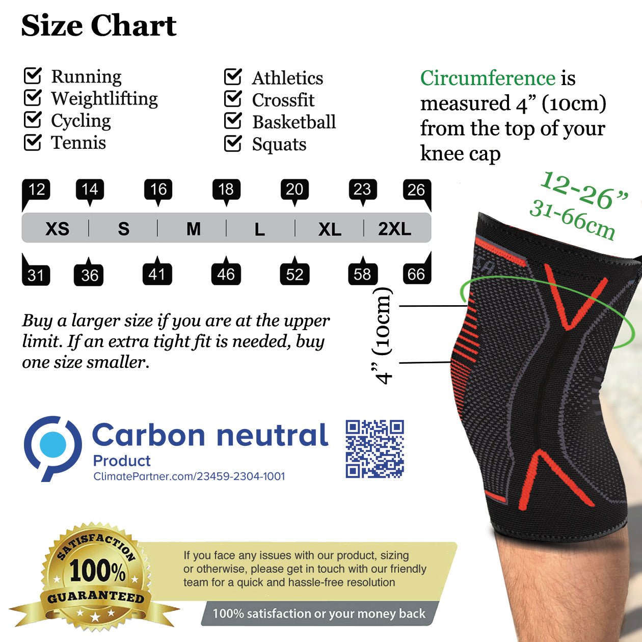 Knee Support Compression Brace (Pair)