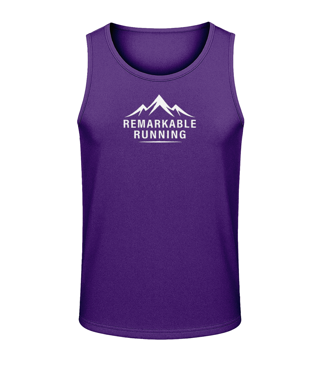 Purple Just Cool Men's Vest with Remarkable Running logo