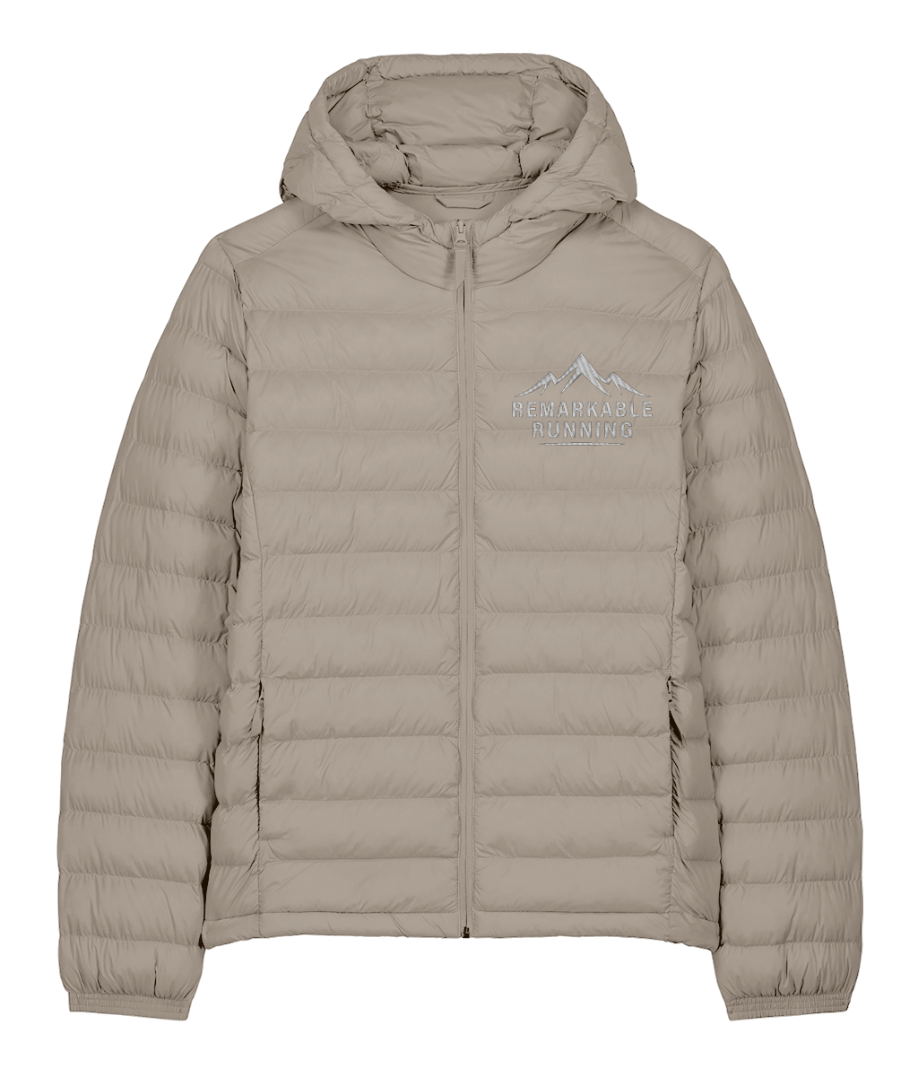 Sand coloured Padded Jacket with Remarkable Running Logo