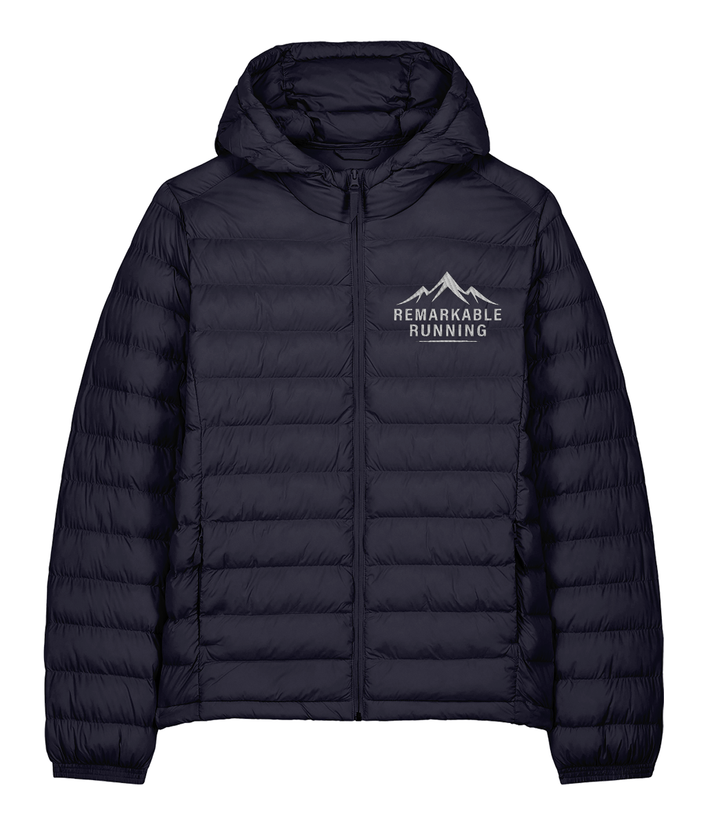Navy Padded Jacket with Remarkable Running Logo